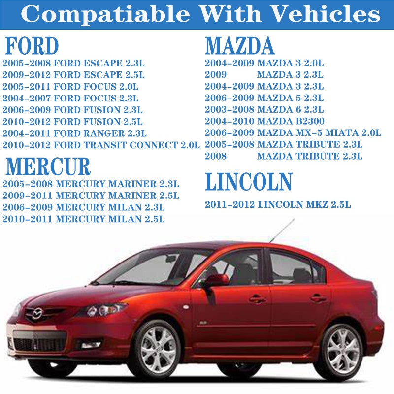 HIHIAV حشية غطاء صمام المحرك VS50639R1 متوافقة مع 2005-2019 Ford Escape Focus Fusion Ranger Transit 2004-2013 Mazda 3 5 6 B2300 CX-7 MX-5 Tribute 2005-2011 Mercury Mariner Milan L4 2.0L 2.3L 2.5L - Image 2